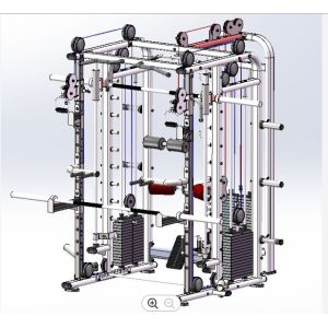 Mutli Functional Station Home Gym Equipment Chest Leg Curl Press Smith Machine with Squat Power Rack