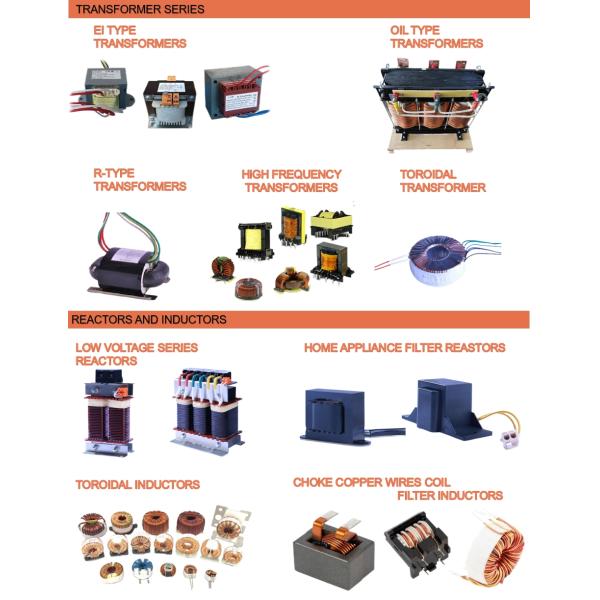 Home Devices High Frequency Transformer 24V 48V 60V Output Voltage Copper Foil WINDINGS