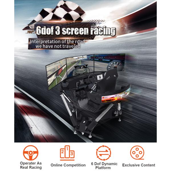 Movie Power Three Screens Electrical Training Equipment Vr Car Driving Simulator