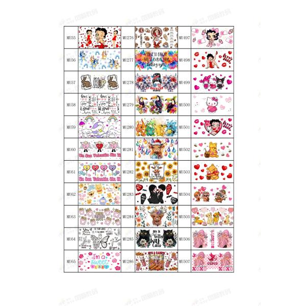 20oz Glass Beer Can UVDTF Tumbler Sticker Decals UV DTF Cup Wrap Trans Waterproof