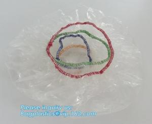 China disposable PE shower cap wholesale plastic waterproof shower cap,PE shower cap with elastic band,hotel shower cap biodeg on sale