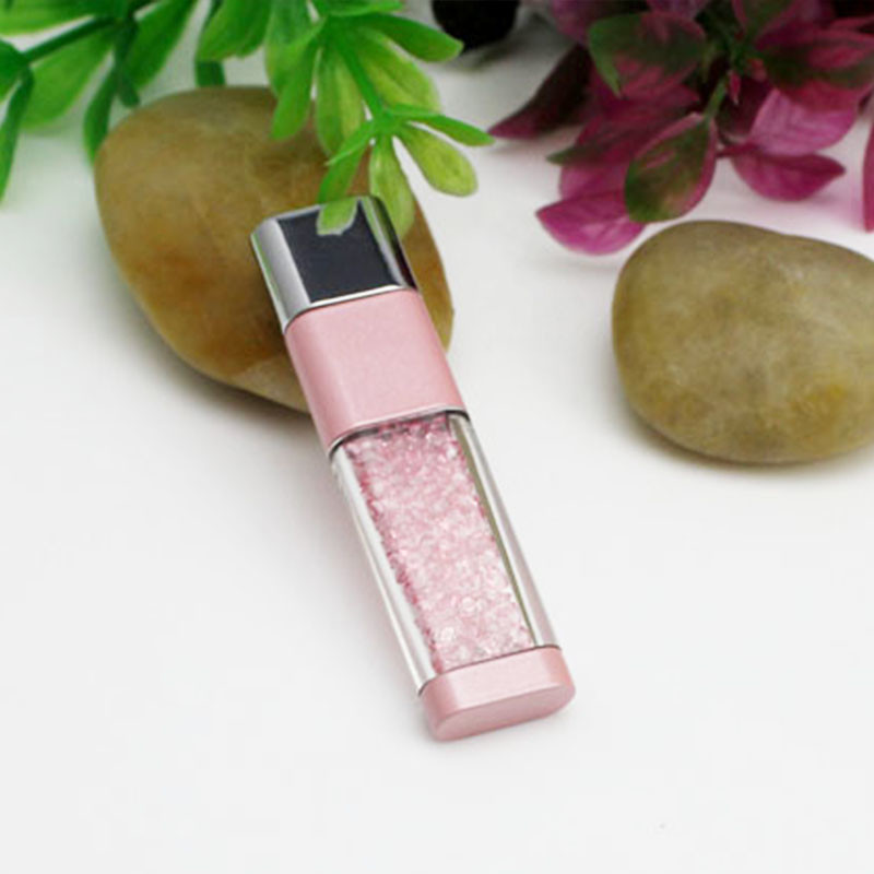 10MB/S 2.0 Crystal USB Stick 32GB 64GB Custom Flash Drives With Logo