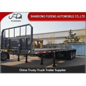 Quality Q345B 3 Axles 60t 20ft 40ft Flatbed Container Trailer wholesale