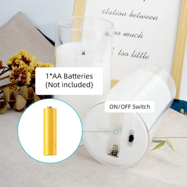 Pillar LED Candle Electronic Candles With Remote Control Battery Powered