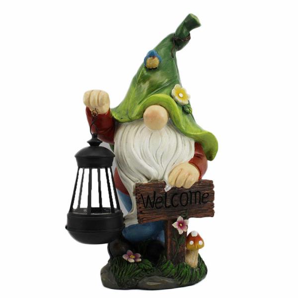 Solar Light Crafts Panel Garden Statue Dwarf Solar Gift Lamp