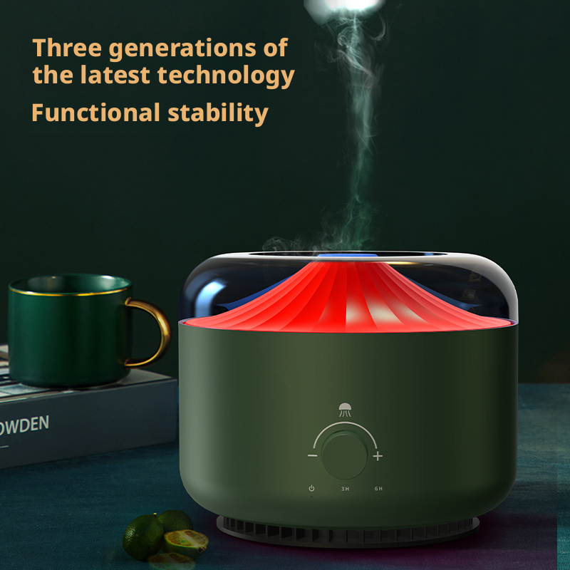 USB Powered Aroma Ultrasonic Humidifier With Humidistat Control RGB LED Lighting