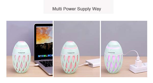 320ml Portable Mini Mist Car Rugby Humidifier USB Rechargeable Olive Ball Humidifier