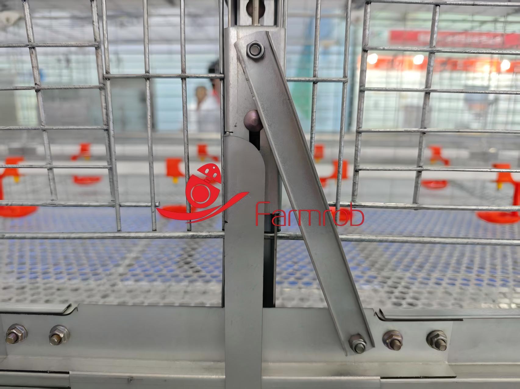 Safe 6-tier Al-Zn-Mg poultry cage system for small chicks