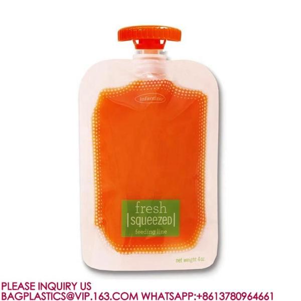 Liquid Beverage Seasoning Bags Smoothie Bag Container Hand-Held Leak Proof Spouted Pouch