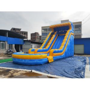Quality Outdoor Folding Kid Playground Inflatable Water Slide PVC Tarpaulin wholesale