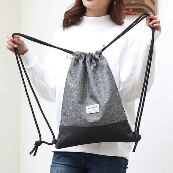 600D Polyester Drawstring Backpack , Water Resistant Custom Pull String Bags