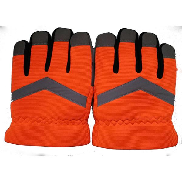Spandex Traffic Safety Gloves , Reflective Traffic Gloves Free Sample