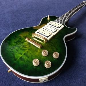 China Custom Shop 3 Pickup Ace Frehley green color guitar musical instruments on sale