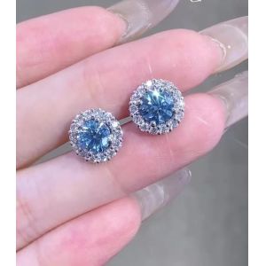 Quality Studs Earrings Round Lab Diamond Jewelry Brilliant Cut wholesale