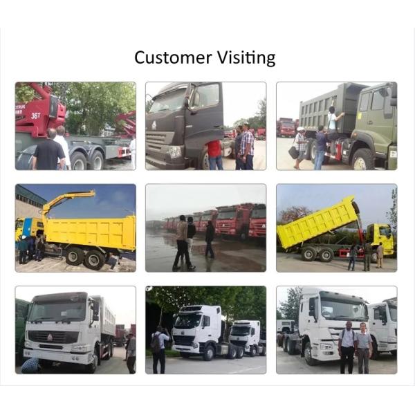 5.3-6.2 M Cargo Box Used Tipper Trucks with Sinotruk Engine Flat Single Sleeper Cabin