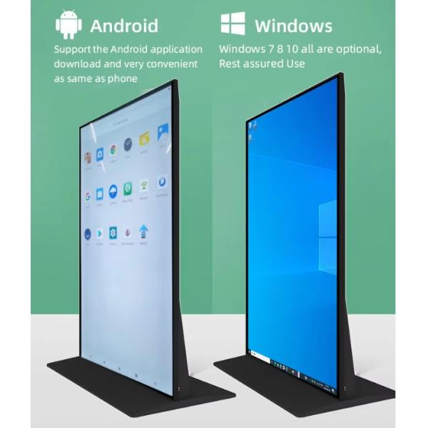 Standing 75 Inch Interactive Digital Signage Display Totem Full HD 1080p LCD Monitor Touch Screen Kiosk Advertising Screen