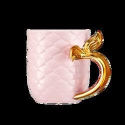 China Coffee Mug Gold Handle With Logo Rough Clay Coffee Mug White Ceramic Mug Tazas on sale
