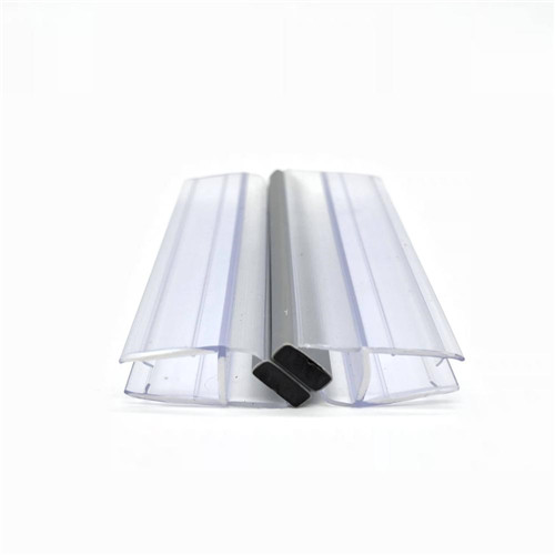 3 Panels Straight Frameless Glass Shower Doors Hinge Opening Style With Adjustable Support Bar