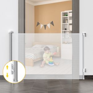 China Extra Wide Safety Retractable Baby Gate Adjustable Mesh oDM on sale