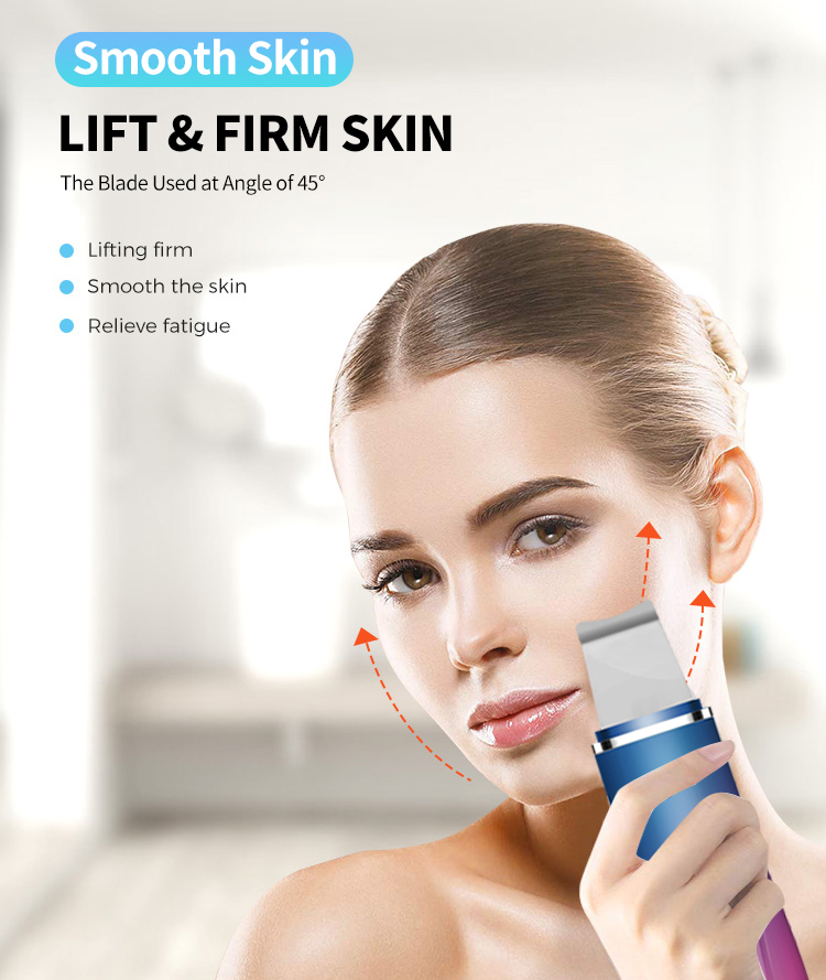 Mini Facial Deep Cleansing Ultrasonic Skin Scrubber Exfoliating Pore Scraper