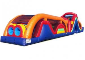 China Inflatable Bouncy Castle Assault Course , Warrior Dash Blow Up Obstacle Course Rental on sale