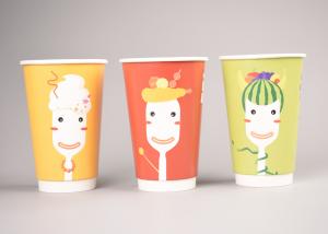 China Modern Design Custom Paper Coffee Cups Heat Insulation , Printed Paper Cups on sale