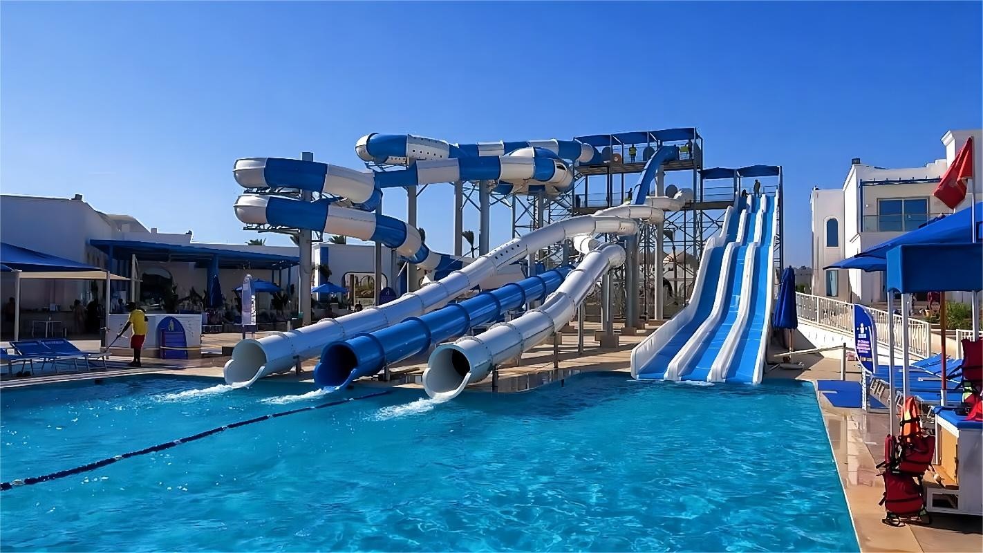 Residential Pool Fiberglass Water Slide Outdoor Kids Playground Equipment