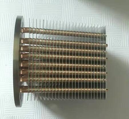 Finishing Passivation Copper Pipe Aluminum Fin Heat Sink / Thin Heatpipe