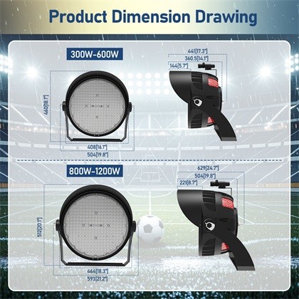 Outdoor Heavy Duty 500W Indoor LED Stadium Light High Performance IP66 Waterproof