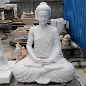 China Marble Buddha Statues Garden Buddha Sculpture Stone Life Size on sale