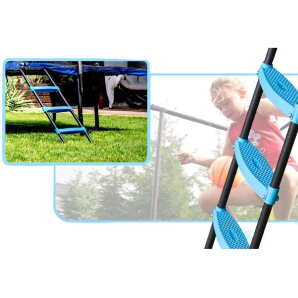 Unisex Outdoor Garden Park Fitness Elastic Bed Rectangle Trampoline with Safety Net
