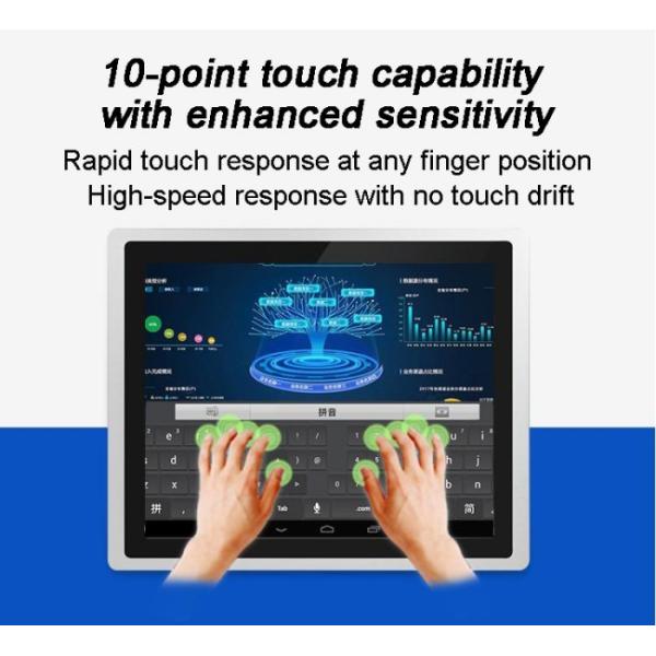 Hospital 24 Inch Embedded Android Industrial Tablet Aio Pc Fanless Lcd Touch Monitor Screen Pc Fanless Monitor for Trash Trolleys