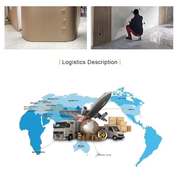 Waterproof Fabric Bamboo Charcoal Wood Veneer Wall Panels Mould Proof