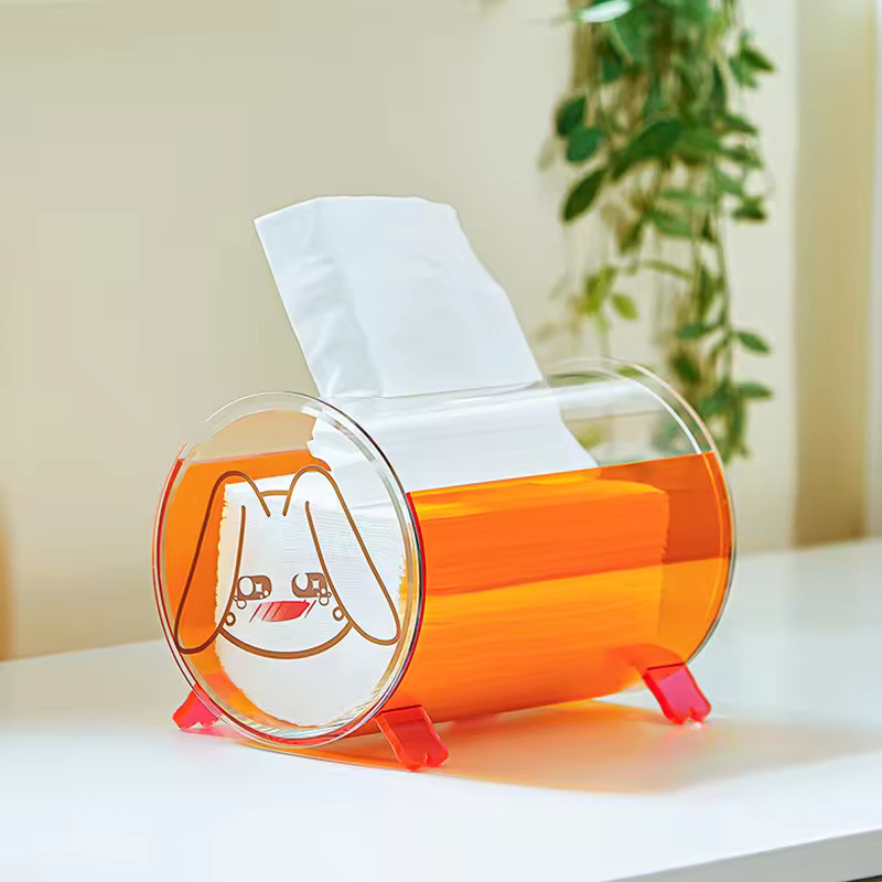 Modern Cute Animal Shape Acrylic Box Acrylic Tissue Holder Customized Size