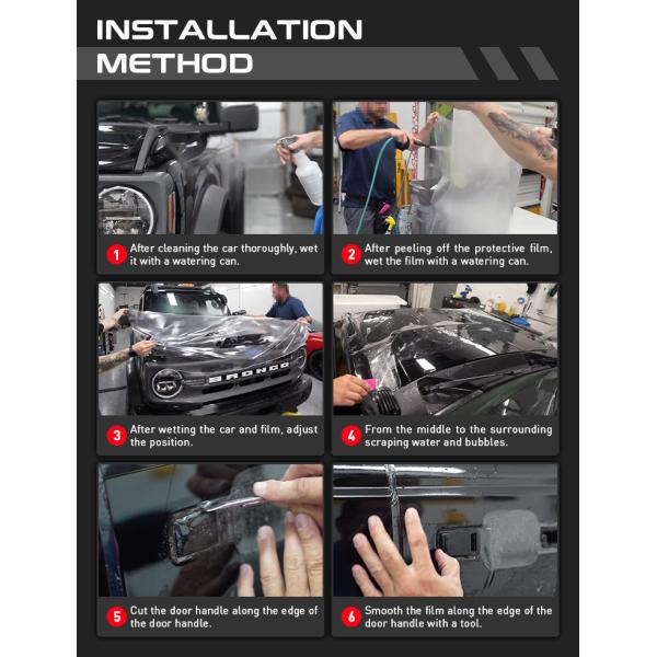 6.5mil TPU Color PPF Film Self Healing Multi Color Car Wrap 1.52x15m