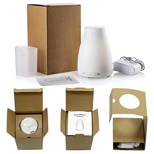 Private Label Classic Ultrasonic 100ml Electric Mist Maker White PP Aroma Essential Oil Diffuser for Home Office Spa
