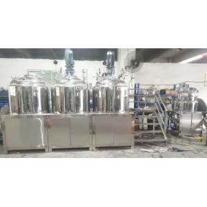 500L Fixed Vacuum Homogenizer Emulsifier Mixer For Cosmetic Body Lotion Cream