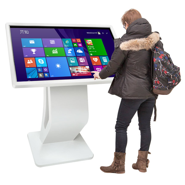 UHD 43 Inch Touch Screen Monitor 3840X2160 60hz Freestanding Kiosk
