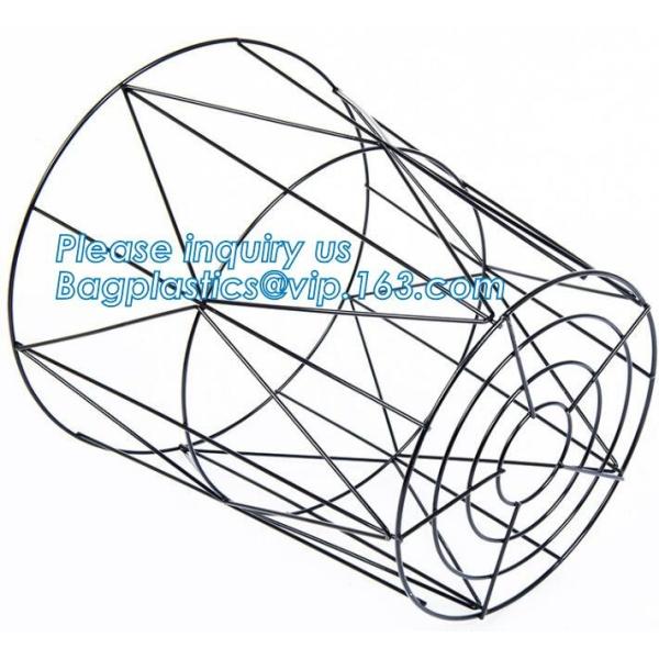 decorative laundry metal wire material storage basket, Vintage Metal Chicken Wire Removable Fabric Hanging Storage Baske