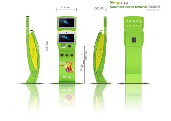 Cheap Check Reader and Card Dispenser Free Standing Kiosk for Internet / Information Access for sale
