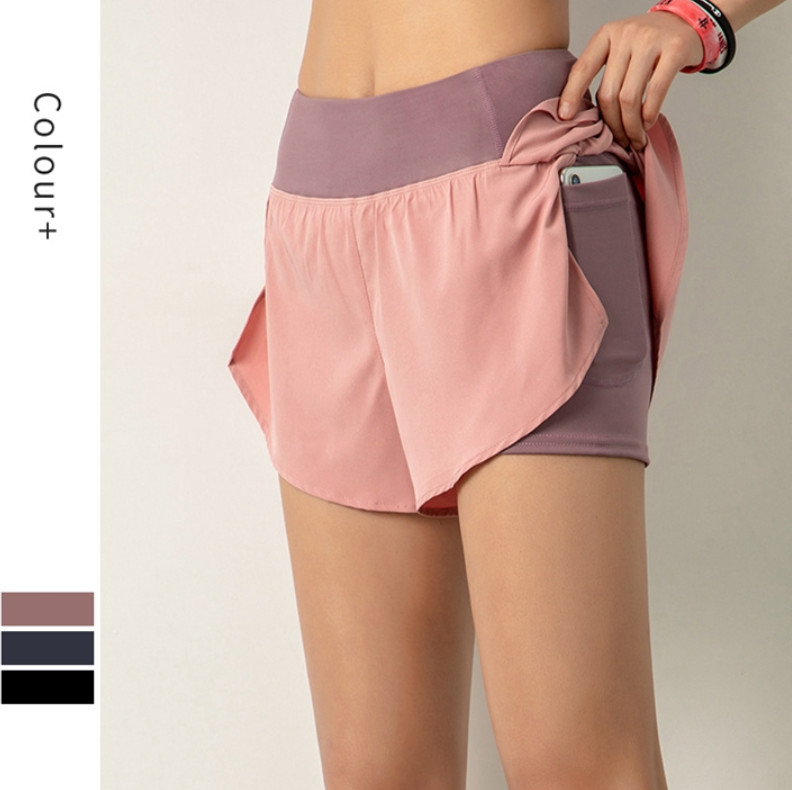 Workout Yoga Fitness Women Sports Gym Booty Shorts With Inside Pocket