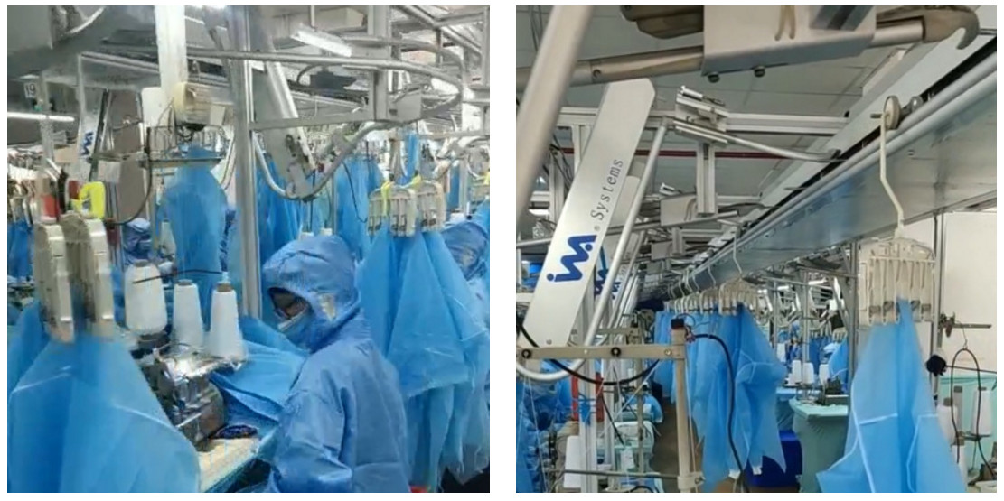 PP PE Coated Non Woven Isolation Gown Garment AAMI Level 2 FDA Certification