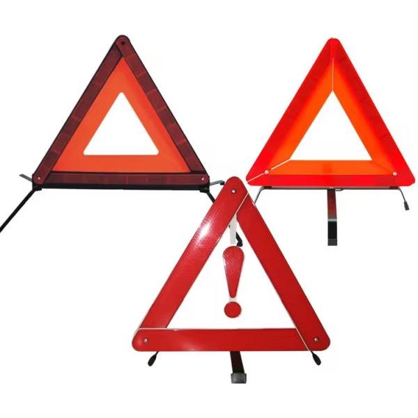 Portable 38.5cm Motorcycle Warning Triangle Side Road Emergency Triangles For Trucks