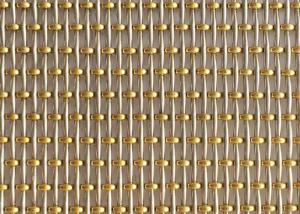 China 3.2mm Brass Bead Decoration Lock Crimp Wire Mesh Woven Stairs Railing on sale