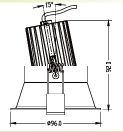 Energy Saving 9 Watt 850LM Dimmable LED Down Lights , COB LED Light