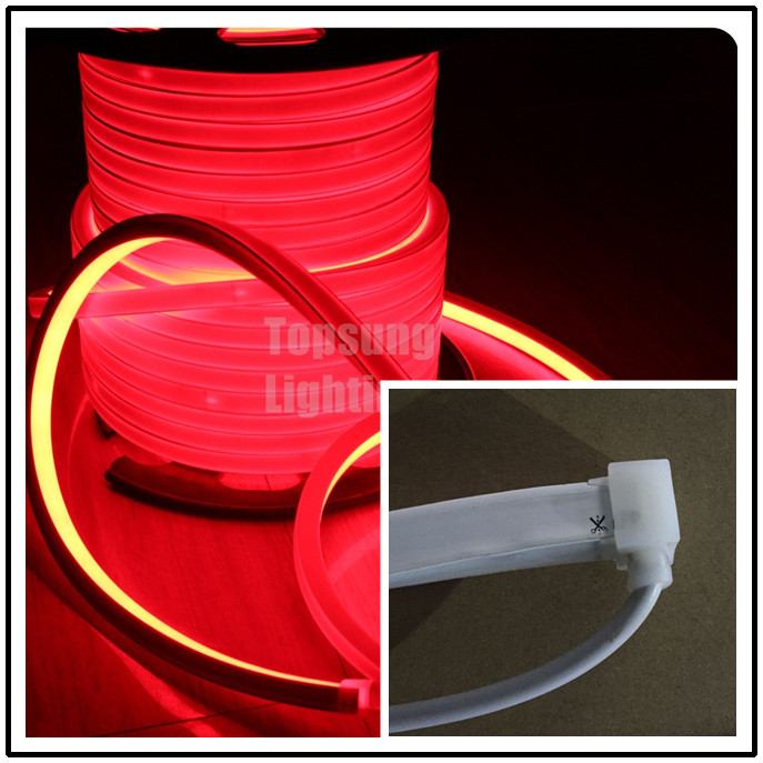 square 16x16mm LED neon flex integrated IP68 flat top view neon for sale 220V red