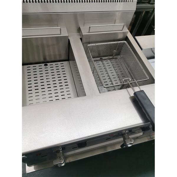 Double Tank Commercial Gas Fryer With Temperature Control Lpg Gas Deep Fryer 18L 18L