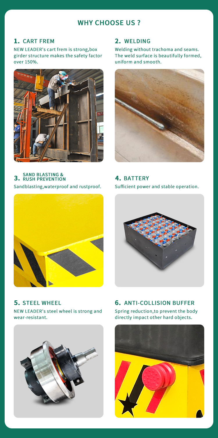 battery powered heavy duty material rail handling trolley