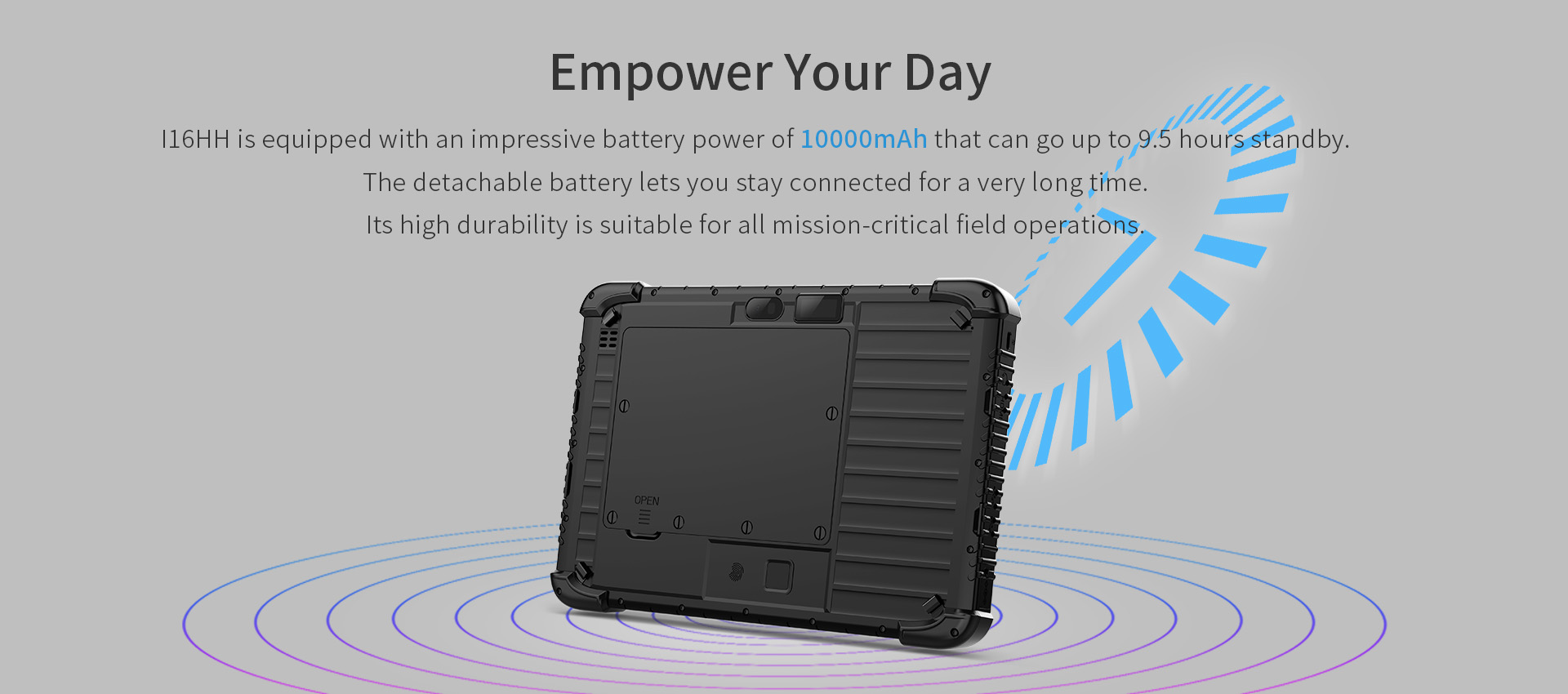 Sunlight Readable Anti-glare Screen Rugged Tablet with 4G Win10 and Bar Code Scanner