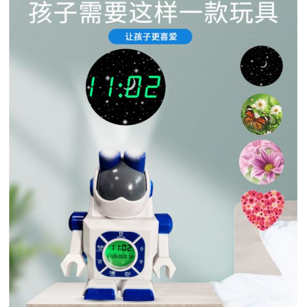 OEM Robot Kids Alarm Clock eco friendly Plastic ABS material